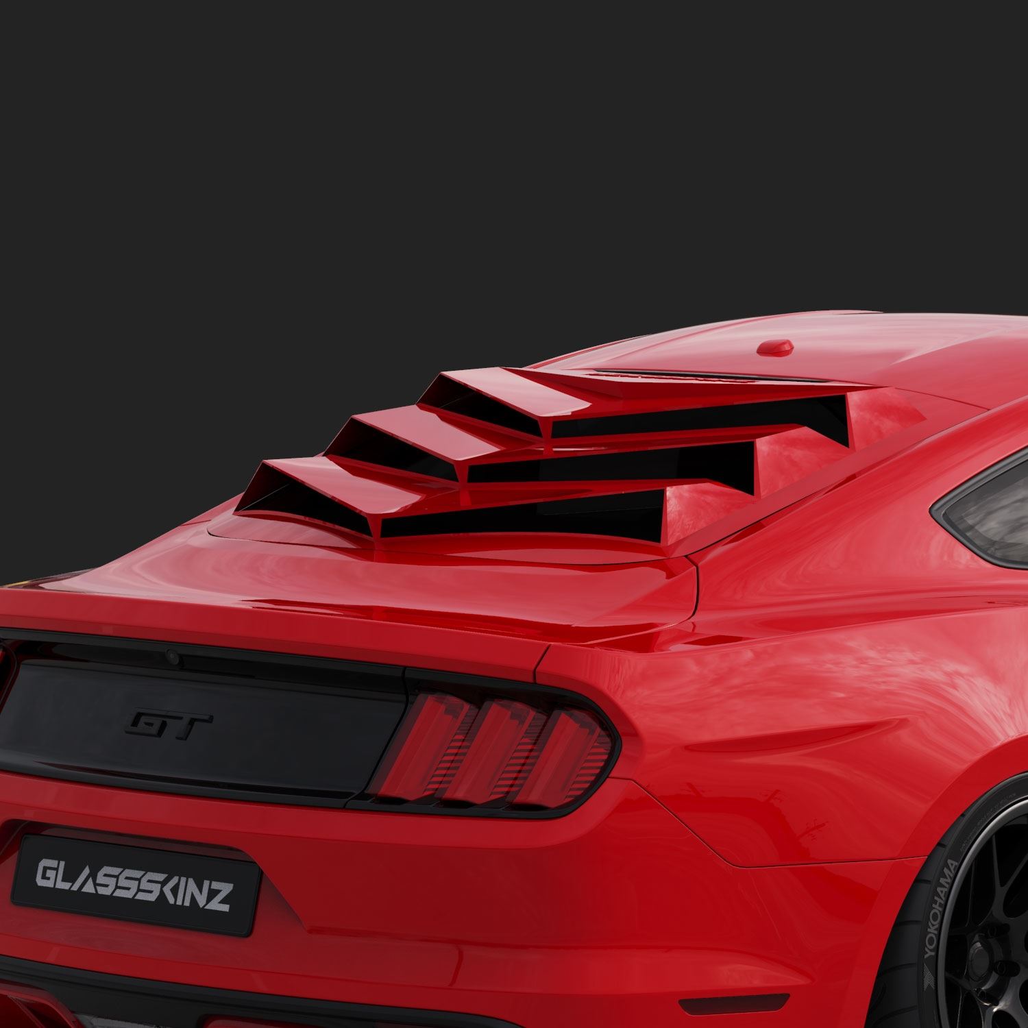 2015-22 Ford Mustang S550 Rear Window Louvers / Valance Bakkdraft Style